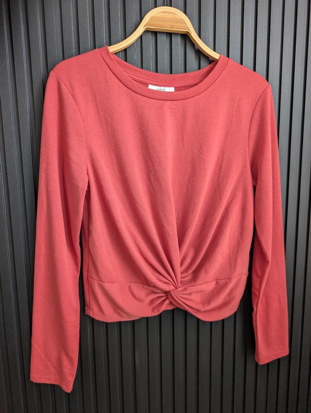 Ivoire Anthropologie Front Twisted Long Sleeve Top | Size L